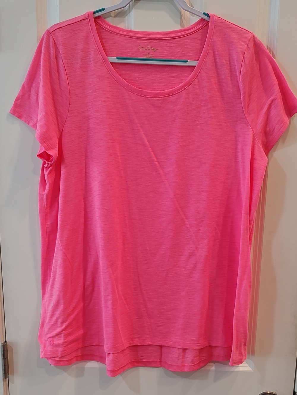 Lilly Pulitzer Hot Pink Short Sleeve Scoop Neck Tee